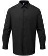 PR203 Premier Recyclight® Long Sleeve Poplin Shirt Black colour image